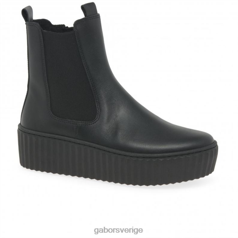 svart Gabor kvinnor december chelsea boots F04LN205 Skodon