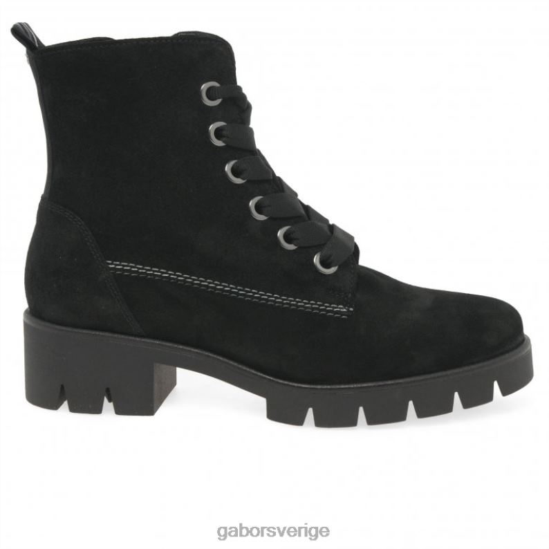 svart mocka Gabor kvinnor baccara ankelstövlar F04LN191 Skodon