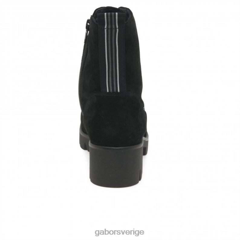 svart mocka Gabor kvinnor baccara ankelstövlar F04LN191 Skodon