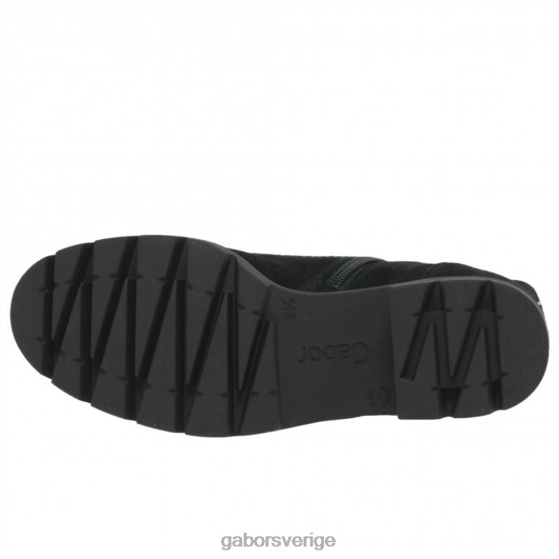 svart mocka Gabor kvinnor baccara ankelstövlar F04LN191 Skodon