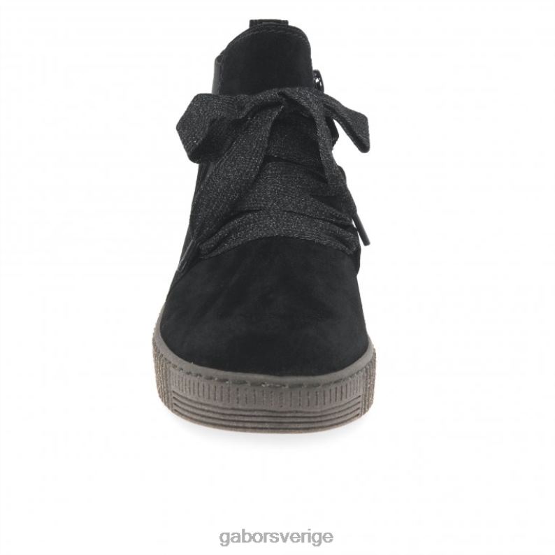 svart mocka Gabor kvinnor lansa ankelstövlar F04LN230 Skodon