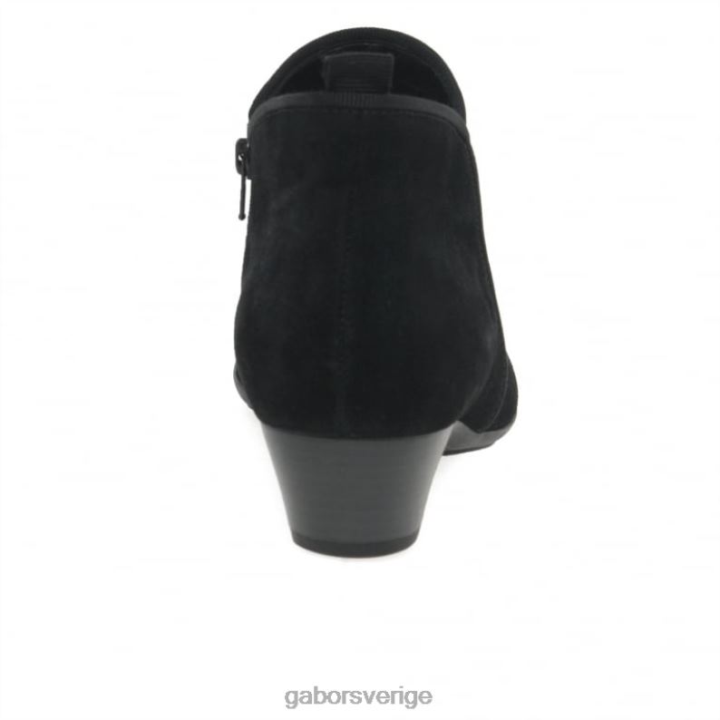 svart mocka Gabor kvinnor trudy ankelboots F04LN196 Skodon