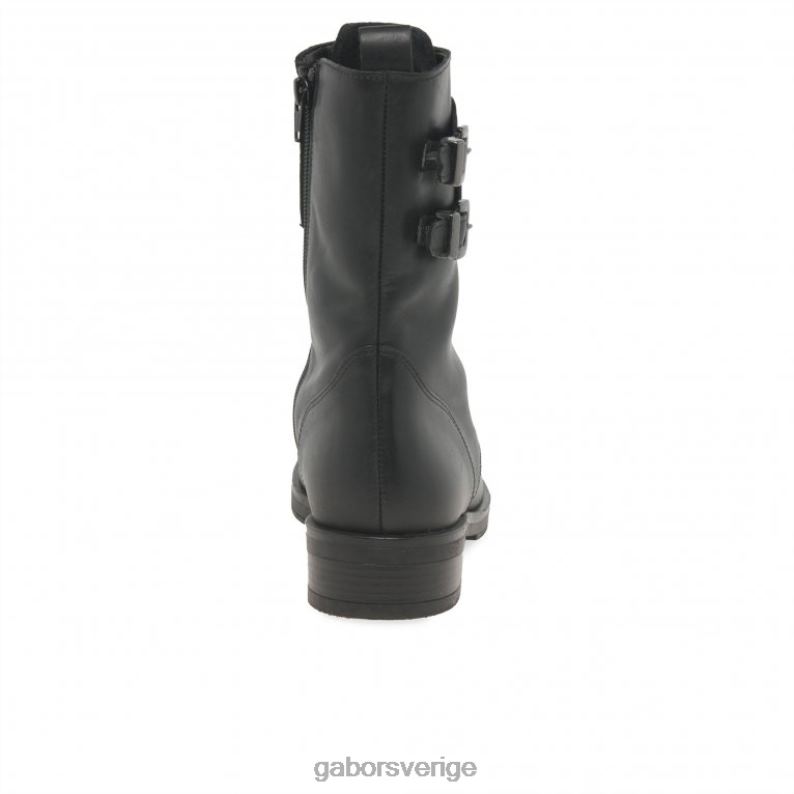 svart Gabor kvinnor bakre biker stövlar F04LN237 Skodon