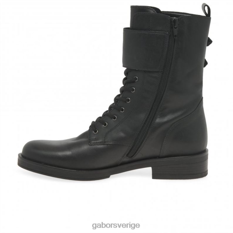 svart Gabor kvinnor bakre biker stövlar F04LN237 Skodon