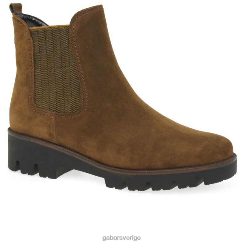 cognac mocka Gabor kvinnor newport chelsea stövlar F04LN212 Skodon