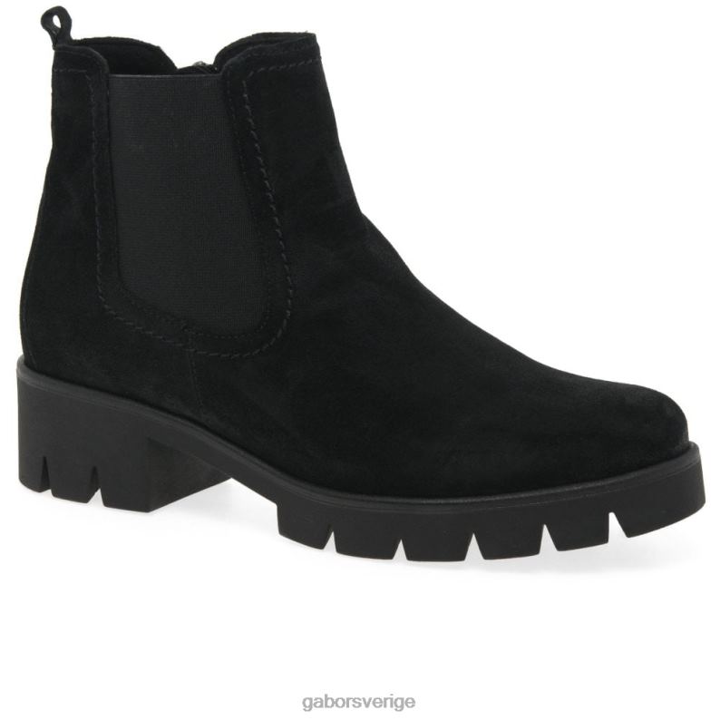 svart mocka Gabor kvinnor bodo mocka chelsea boots F04LN219 Skodon