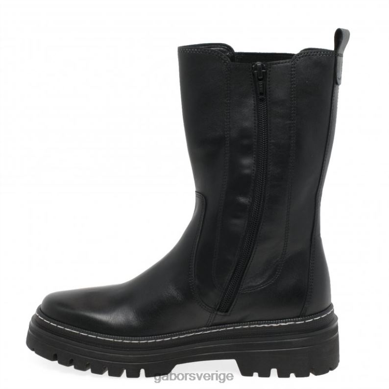 svart/vit söm Gabor kvinnor gaby kalvlånga stövlar F04LN259 Skodon