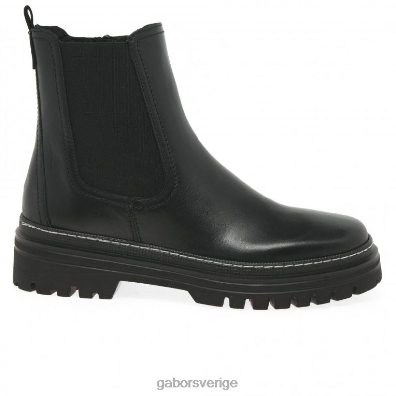 svart/vit söm Gabor kvinnor gazania chelsea stövlar F04LN236 Skodon
