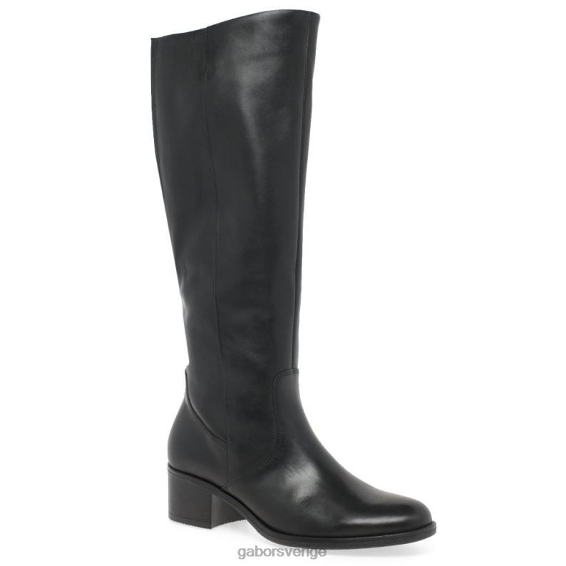 svart Gabor kvinnor isla m knähöga stövlar F04LN277 Skodon