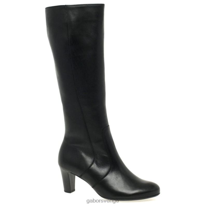 svart Gabor kvinnor kanske s slim fit knähöga stövlar F04LN271 Skodon
