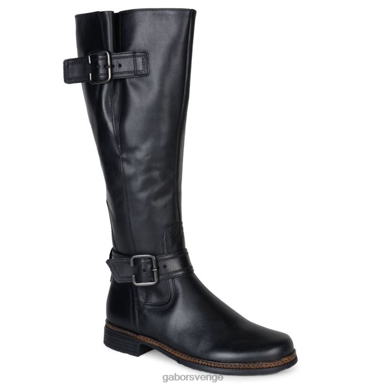 svart Gabor kvinnor nevada (m) knähöga stövlar F04LN275 Skodon