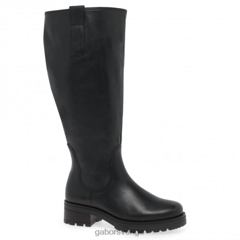 svart Gabor kvinnor sadberge xl knähöga stövlar F04LN336 Skodon