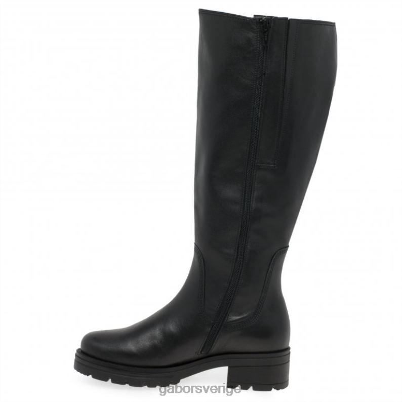 svart Gabor kvinnor sadberge xl knähöga stövlar F04LN336 Skodon